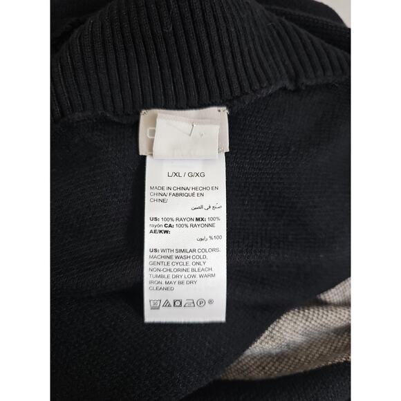 Chico's ~Woman L/XL~ Black Poncho Asymmetric Top Lagenlook Artsy Boho Turtleneck - Picture 7 of 16